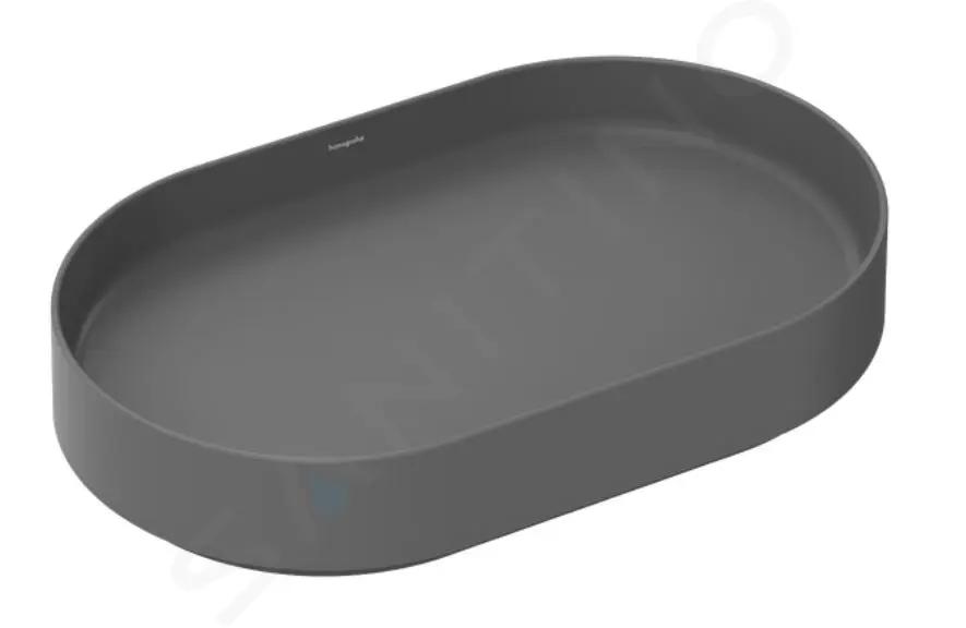 Hansgrohe Xuniva Evo U Umývadlo na dosku, 65x40 cm, bez prepadu, bez otvoru na batériu, matná sivá