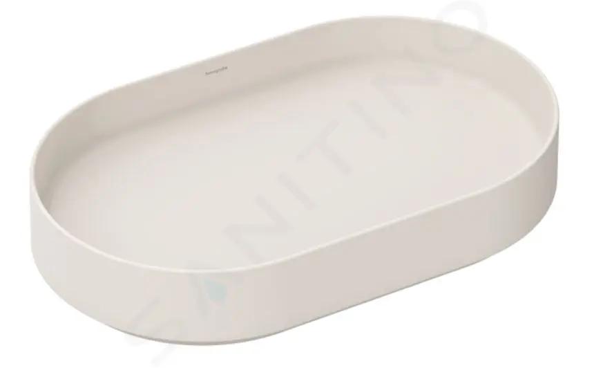 Hansgrohe Xuniva Evo U Umývadlo na dosku, 65x40 cm, bez prepadu, bez otvoru na batériu, matná béžová