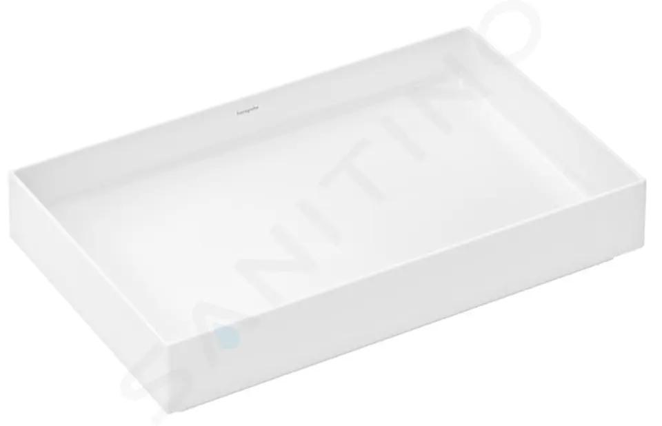 Hansgrohe Xuniva Evo E Umývadlo na dosku, 65x40 cm, bez prepadu, bez otvoru na batériu, biela