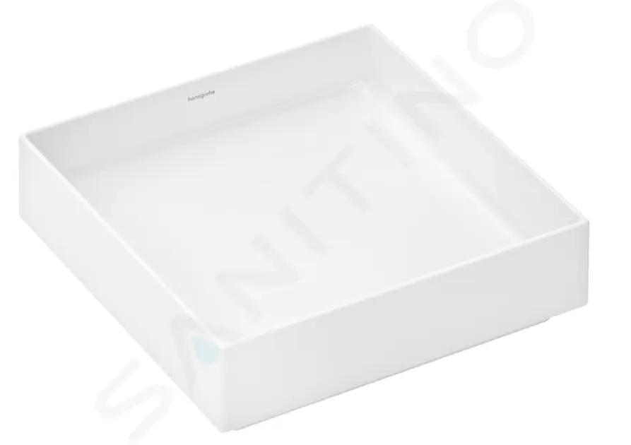 Hansgrohe Xuniva Evo E Umývadlo na dosku, 40x40 cm, bez prepadu, bez otvoru na batériu, HygieneEffect, SmartClean, biele