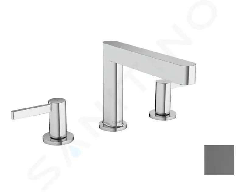 Hansgrohe Finoris Umývadlová batéria, 3-otvorová inštalácia, s výpusťou Push-Open, EcoSmart, kefovaný čierny chróm
