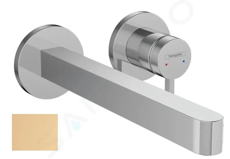 Hansgrohe Finoris Umývadlová batéria pod omietku, s výpusťou, 2-otvorová inštalácia, EcoSmart, kefovaný bronz