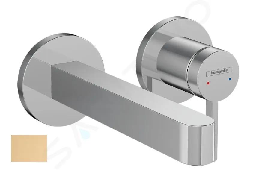 Hansgrohe Finoris Umývadlová batéria pod omietku, s výpusťou, 2-otvorová inštalácia, EcoSmart, kefovaný bronz