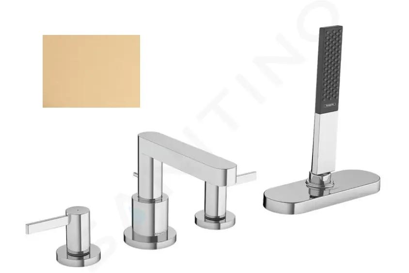 Hansgrohe Finoris Batéria na okraj vane, 4-otvorová inštalácia, sBox, kefovaný bronz