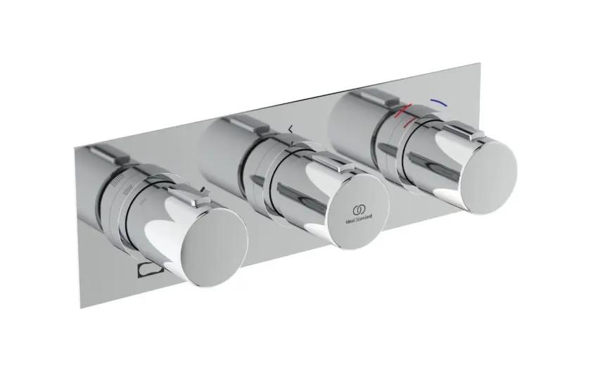 Ideal Standard Ceratherm C100 Termostatická sprchová batéria pod omietku, na 3 spotrebiče, s telesom, chróm