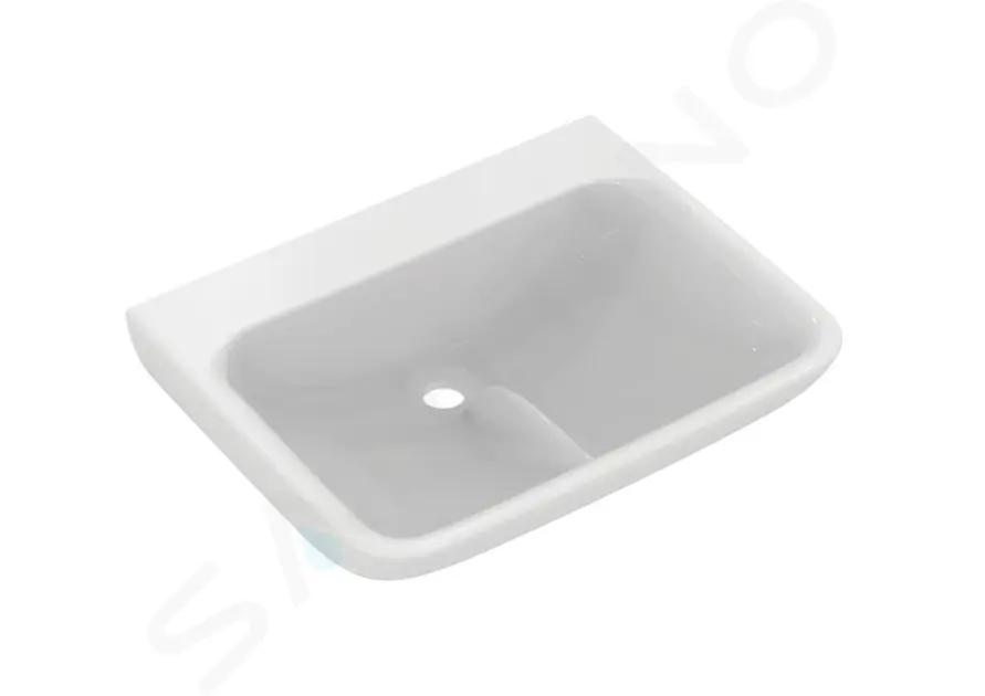 Ideal Standard Contour 21+ Umývadlo 60x48 cm, bez prepadu, bez otvoru na batériu, SmartGuard+, biela