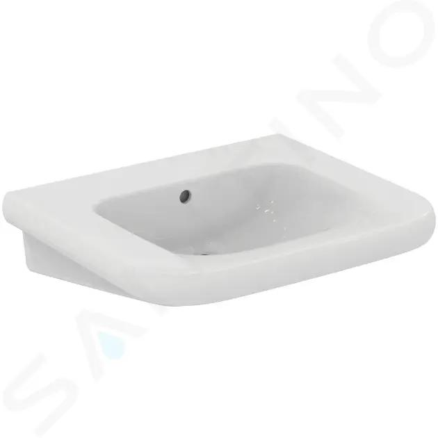 Ideal Standard Contour 21+ Umývadlo bezbariérové 65x56 cm, s prepadom, bez otvoru na batériu, SmartGuard+, biela