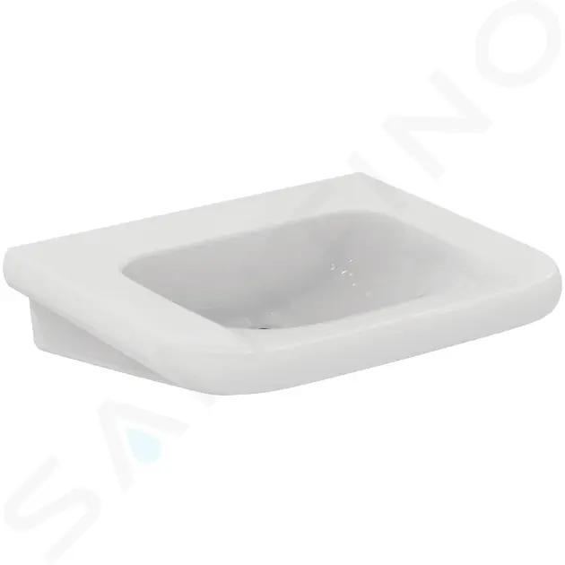 Ideal Standard Contour 21+ Umývadlo bezbariérové 65x56 cm, bez prepadu, bez otvoru na batériu, SmartGuard+, biela